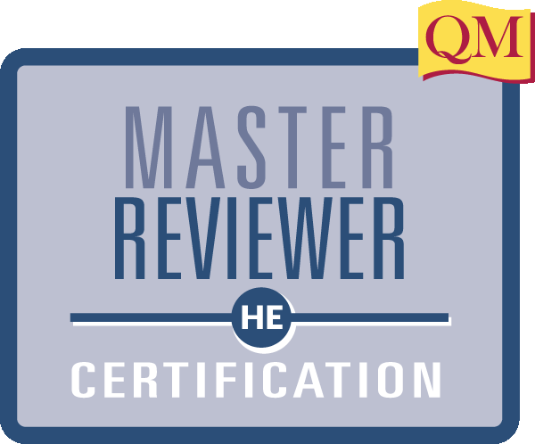 master reviewer certification in blue square