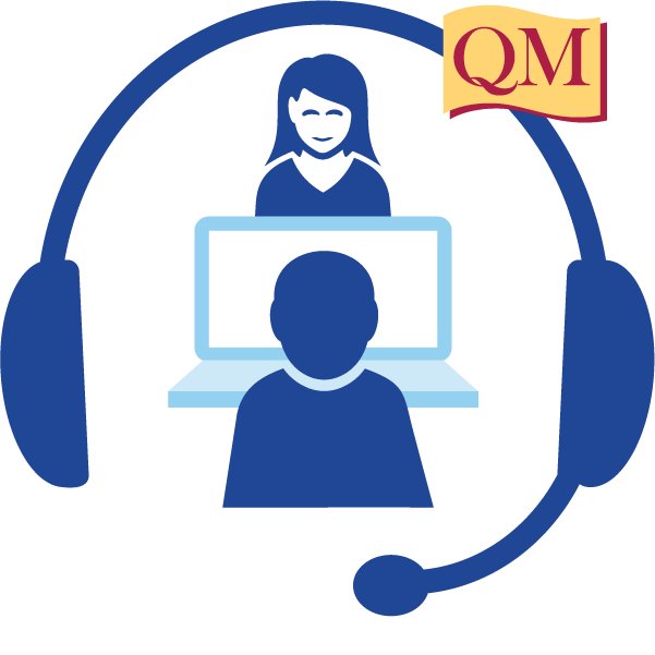 two figures facing opposite with computer in between
