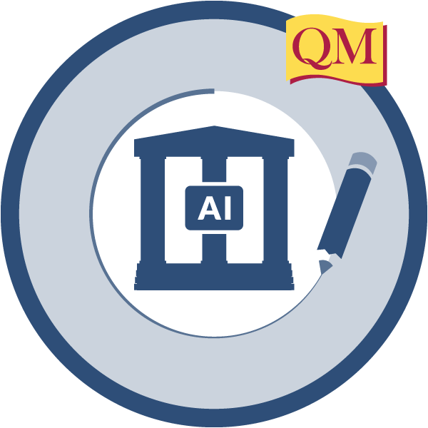 pencil drawing circle with AI tag in center