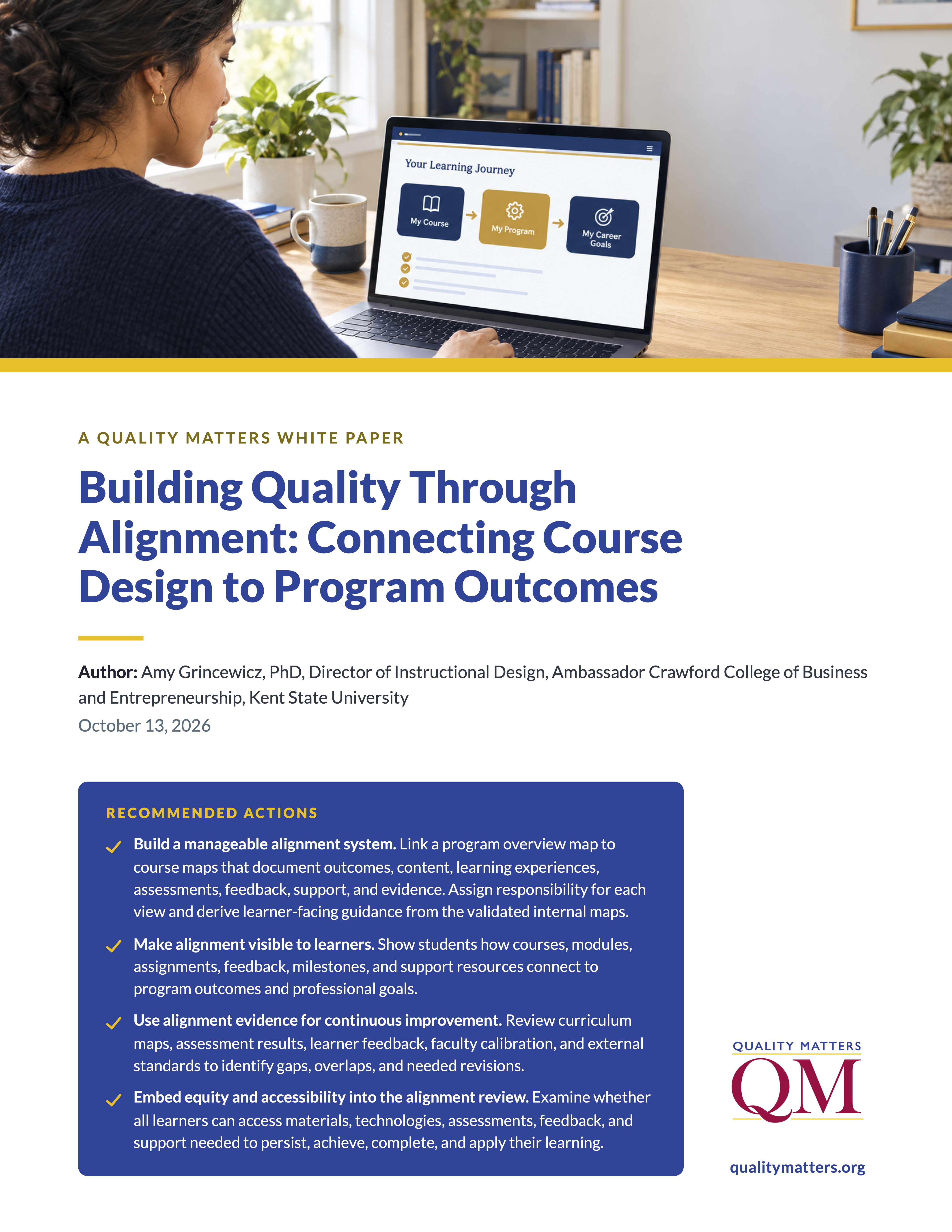 Cover of Building Quality Through Alignment: Designing Online Programs for Measurable Success