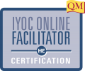 IYOC online facilitator certification text in blue box